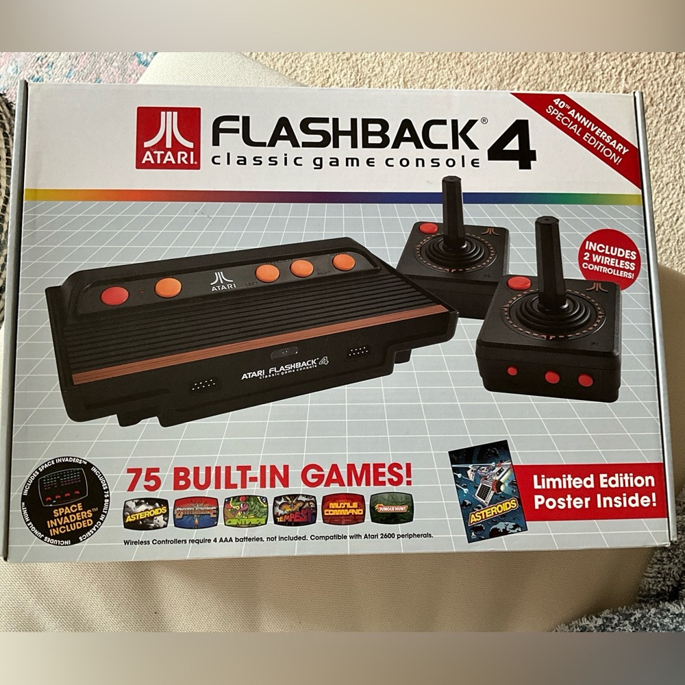 Atari Flashback 4 Classic Game Console - Black and Orange
